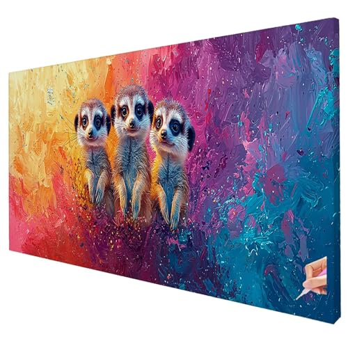Diamond Painting Abstrakt Diamond Painting XXL 250x100cm Tier Diamant Kunst Malerei Set Basteln Erwachsene Anfänger DIY Diamant Stickerei Kreuzstich Set für Deko Wohnzimmer Geschenke für Frauen X-10 von Yarqzhng