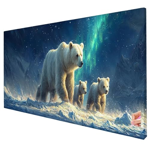 Diamond Painting Aurora Diamond Painting XXL 250x100cm Tragen Diamant Kunst Malerei Set Basteln Erwachsene Anfänger DIY Diamant Stickerei Kreuzstich Set für Deko Wohnzimmer Geschenke für Frauen X-04 von Yarqzhng