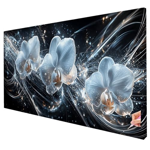 Diamond Painting Blumen Diamond Painting XXL 250x100cm Fantasy Diamant Kunst Malerei Set Basteln Erwachsene Anfänger DIY Diamant Stickerei Kreuzstich Set für Deko Wohnzimmer Geschenke für Frauen K-01 von Yarqzhng