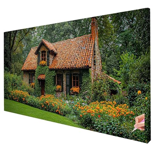 Diamond Painting Erwachsene Groß XXL 100x40cm Diamant Painting Bilder Wald Bastelset Erwachsene DIY Kabine Diamond Art Set Diamant Malerei Strasssteine Kreuzstich Set für Weihnachtsdeko Geschenke Q-44 von Yarqzhng
