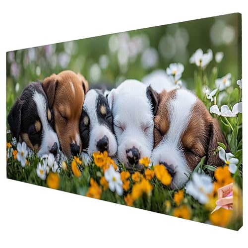 Diamond Painting Erwachsene Groß XXL 200x80cm Diamant Painting Bilder Hund Bastelset Erwachsene DIY Blume Diamond Art Set Diamant Malerei Strasssteine Kreuzstich Set für Weihnachtsdeko Geschenke S-23 von Yarqzhng