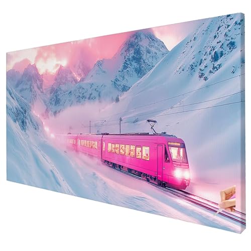 Diamond Painting Erwachsene Groß XXL 200x80cm Diamant Painting Bilder Landschaft Bastelset Erwachsene DIY Schnee Diamond Art Set 5D Diamant Malerei Strasssteine Kreuzstich Set für Weihnachtsdeko S-32 von Yarqzhng