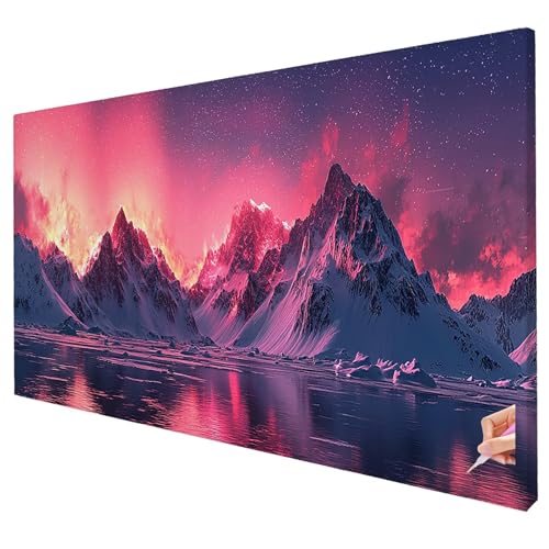 Diamond Painting Erwachsene Groß XXL 250x100cm Diamant Painting Bilder Landschaft Bastelset Erwachsene DIY Berg Diamond Art Set 5D Diamant Malerei Strasssteine Kreuzstich Set für Weihnachtsdeko W-53 von Yarqzhng