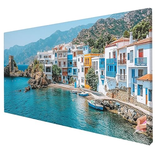 Diamond Painting Erwachsene Groß XXL 250x100cm Diamant Painting Bilder Landschaft Bastelset Erwachsene DIY Meer Diamond Art Set 5D Diamant Malerei Strasssteine Kreuzstich Set für Weihnachtsdeko T-32 von Yarqzhng