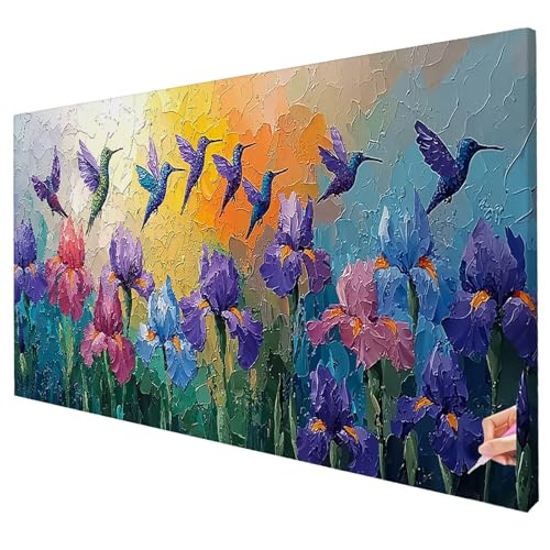 Diamond Painting Erwachsene Groß XXL 250x100cm Diamant Painting Bilder Vögel Bastelset Erwachsene DIY Blume Diamond Art Set Diamant Malerei Strasssteine Kreuzstich für Weihnachtsdeko Geschenke W-41 von Yarqzhng