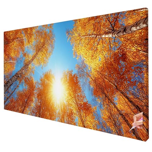 Diamond Painting Erwachsene Groß XXL 250x100cm Diamant Painting Bilder Wald Bastelset Erwachsene DIY Baum Diamond Art Set Diamant Malerei Strasssteine Kreuzstich Set für Weihnachtsdeko Geschenke W-59 von Yarqzhng
