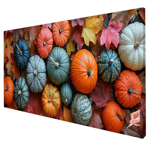Diamond Painting Herbst 250x100cm Diamond Painting Erwachsene Groß XXL Kürbis Set DIY Diamant Malerei Kreativ Set für Erwachsene 5D Diamant Kunst Stickerei für Geschenke für Frauen Halloween Deko S-87 von Yarqzhng
