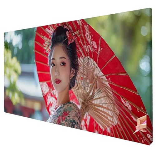 Diamond Painting Japan 150x60cm Diamond Painting Erwachsene Groß XXL Retro Set DIY Diamant Malerei Kreativ Set für Erwachsene 5D Diamant Kunst Stickerei für Geschenke für Frauen Halloween Deko S-18 von Yarqzhng