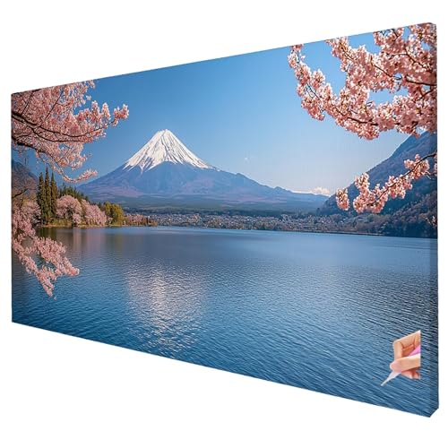 Diamond Painting Landschaft Diamond Painting XXL 80x30cm Japan Diamant Kunst Malerei Set Basteln Erwachsene Anfänger DIY Diamant Stickerei Kreuzstich Set für Deko Wohnzimmer Geschenke für Frauen N-67 von Yarqzhng
