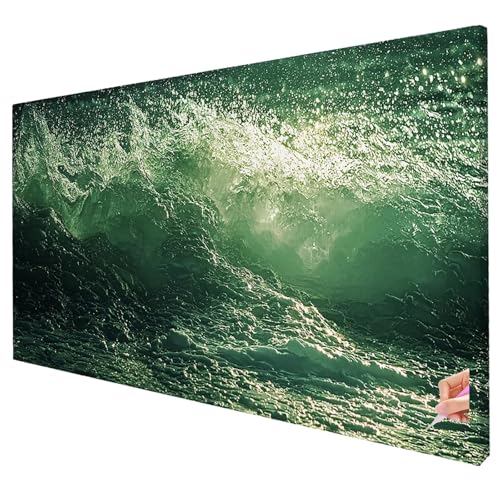 Diamond Painting Meer 150x60cm Diamond Painting Erwachsene Groß XXL Welle Set DIY Diamant Malerei Kreativ Set für Erwachsene 5D Diamant Kunst Stickerei für Geschenke für Frauen Halloween Deko R-72 von Yarqzhng