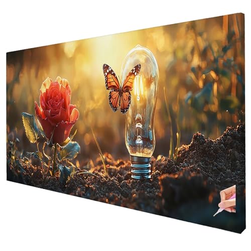Diamond Painting Rosen Diamond Painting XXL 150x60cm 5D Schmetterling Diamant Kunst Malerei Set Basteln Erwachsene Anfänger DIY Full Diamant Stickerei Kreuzstich Set für Deko Wohnzimmer Geschenke M-07 Diamond Painting Rosen Diamond Painting XXL 150x60cm 5D Schmetterling Diamant Kunst Malerei Set Basteln Erwachsene Anfänger DIY Full Diamant Stickerei Kreuzstich Set für Deko Wohnzimmer Geschenke M-07 von Yarqzhng