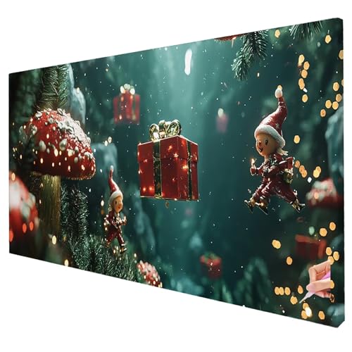 Diamond Painting Weihnachten 200x80cm Diamond Painting Erwachsene Groß XXL Elf Set DIY Diamant Malerei Kreativ Set für Erwachsene 5D Diamant Kunst Stickerei Geschenke für Frauen Halloween Deko S-42 von Yarqzhng