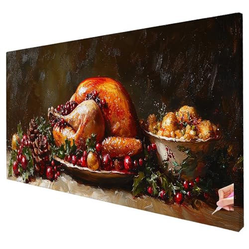 Diamond Painting Weihnachten Diamond Painting XXL 150x60cm Küche Diamant Kunst Malerei Set Basteln Erwachsene Anfänger DIY Diamant Stickerei Kreuzstich Set Deko Wohnzimmer Geschenke für Frauen S-10 von Yarqzhng