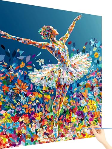 Malen Nach Zahlen Erwachsene Abstrakt Paint by Numbers Ballett, Malen Nach Zahlen ab 7 Jahre Mädchen, Handgemalt Ölgemälde Leinwand mit Pinseln und Acrylfarben Geschenke für Frauen Deko 60x80cm C-85 Malen Nach Zahlen Erwachsene Abstrakt Paint by Numbers Ballett, Malen Nach Zahlen ab 7 Jahre Mädchen, Handgemalt Ölgemälde Leinwand mit Pinseln und Acrylfarben Geschenke für Frauen Deko 60x80cm C-85 von Yarqzhng