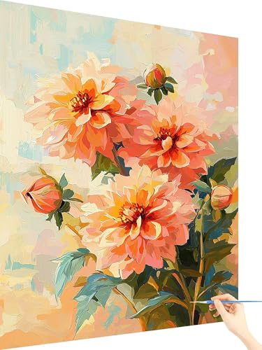 Malen Nach Zahlen Erwachsene Anlage Paint by Numbers Blume, Malen Nach Zahlen ab 7 Jahre Mädchen, Handgemalt Ölgemälde Leinwand mit Pinseln Acrylfarben Geschenke für Frauen Ohne Rahmen 70x90cm A-62 Malen Nach Zahlen Erwachsene Anlage Paint by Numbers Blume, Malen Nach Zahlen ab 7 Jahre Mädchen, Handgemalt Ölgemälde Leinwand mit Pinseln Acrylfarben Geschenke für Frauen Ohne Rahmen 70x90cm A-62 von Yarqzhng
