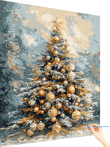 Malen Nach Zahlen Erwachsene Baum Paint by Numbers Weihnachten, Malen Nach Zahlen ab 7 Jahre Mädchen, Handgemalt Ölgemälde Leinwand mit Pinseln und Acrylfarben Geschenke für Frauen Deko 40x50cm G-59 Malen Nach Zahlen Erwachsene Baum Paint by Numbers Weihnachten, Malen Nach Zahlen ab 7 Jahre Mädchen, Handgemalt Ölgemälde Leinwand mit Pinseln und Acrylfarben Geschenke für Frauen Deko 40x50cm G-59 von Yarqzhng