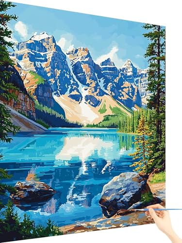 Malen Nach Zahlen Erwachsene Berg Paint by Numbers Landschaft, Malen Nach Zahlen ab 7 Jahre Mädchen, Handgemalt Ölgemälde Leinwand mit Pinseln und Acrylfarben Geschenke für Frauen Deko 70x90cm X-33 Malen Nach Zahlen Erwachsene Berg Paint by Numbers Landschaft, Malen Nach Zahlen ab 7 Jahre Mädchen, Handgemalt Ölgemälde Leinwand mit Pinseln und Acrylfarben Geschenke für Frauen Deko 70x90cm X-33 von Yarqzhng