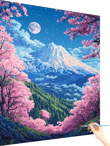 Malen Nach Zahlen Erwachsene Berg Paint by Numbers Mond, Malen Nach Zahlen ab 7 Jahre Mädchen, Handgemalt Ölgemälde Leinwand mit Pinseln Acrylfarben Geschenke für Frauen Deko Ohne Rahmen 20x30cm B-39 Malen Nach Zahlen Erwachsene Berg Paint by Numbers Mond, Malen Nach Zahlen ab 7 Jahre Mädchen, Handgemalt Ölgemälde Leinwand mit Pinseln Acrylfarben Geschenke für Frauen Deko Ohne Rahmen 20x30cm B-39 von Yarqzhng