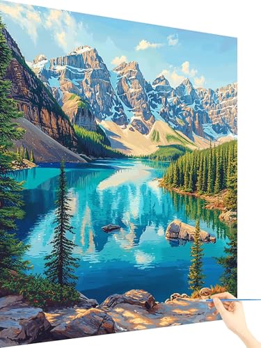 Malen Nach Zahlen Erwachsene Berg Paint by Numbers Wald, Malen Nach Zahlen ab 7 Jahre Mädchen, Handgemalt Ölgemälde Leinwand mit Pinseln Acrylfarben Geschenke für Frauen Deko Ohne Rahmen 40x50cm V-99 Malen Nach Zahlen Erwachsene Berg Paint by Numbers Wald, Malen Nach Zahlen ab 7 Jahre Mädchen, Handgemalt Ölgemälde Leinwand mit Pinseln Acrylfarben Geschenke für Frauen Deko Ohne Rahmen 40x50cm V-99 von Yarqzhng