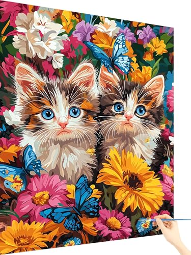 Malen Nach Zahlen Erwachsene Blume Paint by Numbers Katze, Malen Nach Zahlen ab 7 Jahre Mädchen, Handgemalt Ölgemälde Leinwand mit Pinseln und Acrylfarben Geschenke für Frauen Ohne Rahmen 20x30cm V-49 Malen Nach Zahlen Erwachsene Blume Paint by Numbers Katze, Malen Nach Zahlen ab 7 Jahre Mädchen, Handgemalt Ölgemälde Leinwand mit Pinseln und Acrylfarben Geschenke für Frauen Ohne Rahmen 20x30cm V-49 von Yarqzhng