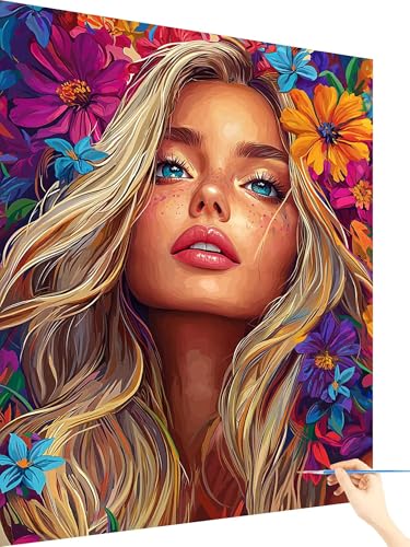 Malen Nach Zahlen Erwachsene Frau Paint by Numbers Blume, Malen Nach Zahlen ab 7 Jahre Mädchen, Handgemalt Ölgemälde Leinwand mit Pinseln und Acrylfarben Geschenke für Frauen Ohne Rahmen 60x80cm R-11 Malen Nach Zahlen Erwachsene Frau Paint by Numbers Blume, Malen Nach Zahlen ab 7 Jahre Mädchen, Handgemalt Ölgemälde Leinwand mit Pinseln und Acrylfarben Geschenke für Frauen Ohne Rahmen 60x80cm R-11 von Yarqzhng