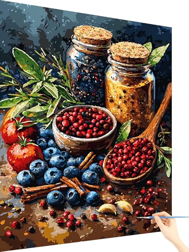 Malen Nach Zahlen Erwachsene KüChe Paint by Numbers Obst, Malen Nach Zahlen ab 7 Jahre Mädchen, Handgemalt Ölgemälde Leinwand mit Pinseln und Acrylfarben Geschenke für Frauen Ohne Rahmen 70x90cm L-75 Malen Nach Zahlen Erwachsene KüChe Paint by Numbers Obst, Malen Nach Zahlen ab 7 Jahre Mädchen, Handgemalt Ölgemälde Leinwand mit Pinseln und Acrylfarben Geschenke für Frauen Ohne Rahmen 70x90cm L-75 von Yarqzhng