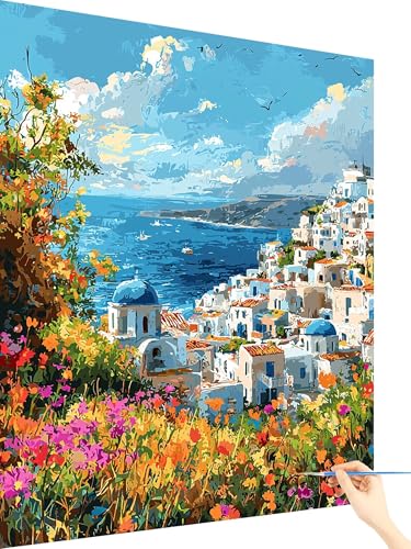 Malen Nach Zahlen Erwachsene Landschaft Paint by Numbers Stadt, Malen Nach Zahlen ab 7 Jahre Mädchen, Handgemalt Ölgemälde Leinwand mit Pinseln und Acrylfarben Geschenke für Frauen Deko 60x80cm D-26 Malen Nach Zahlen Erwachsene Landschaft Paint by Numbers Stadt, Malen Nach Zahlen ab 7 Jahre Mädchen, Handgemalt Ölgemälde Leinwand mit Pinseln und Acrylfarben Geschenke für Frauen Deko 60x80cm D-26 von Yarqzhng
