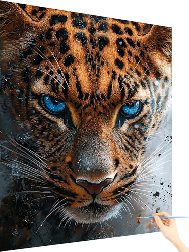 Malen Nach Zahlen Erwachsene Leopard Paint by Numbers Tier, Malen Nach Zahlen ab 7 Jahre Mädchen, Handgemalt Ölgemälde Leinwand mit Pinseln Acrylfarben Geschenke für Frauen Ohne Rahmen 30x40cm Q-23 Malen Nach Zahlen Erwachsene Leopard Paint by Numbers Tier, Malen Nach Zahlen ab 7 Jahre Mädchen, Handgemalt Ölgemälde Leinwand mit Pinseln Acrylfarben Geschenke für Frauen Ohne Rahmen 30x40cm Q-23 von Yarqzhng
