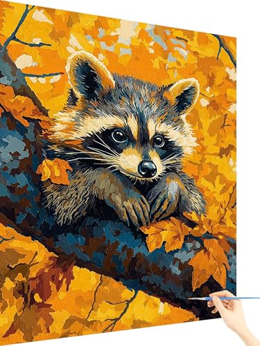 Malen Nach Zahlen Erwachsene Tier Malen Nach Zahlen Kinder WaschbäR, Paint by Numbers Bastelset Erwachsene, Cheerful Painting Kreativ Set Geschenke für Frauen Deko Wohnzimmer Ohne Rahmen 50x70cm R-46 Malen Nach Zahlen Erwachsene Tier Malen Nach Zahlen Kinder WaschbäR, Paint by Numbers Bastelset Erwachsene, Cheerful Painting Kreativ Set Geschenke für Frauen Deko Wohnzimmer Ohne Rahmen 50x70cm R-46 von Yarqzhng