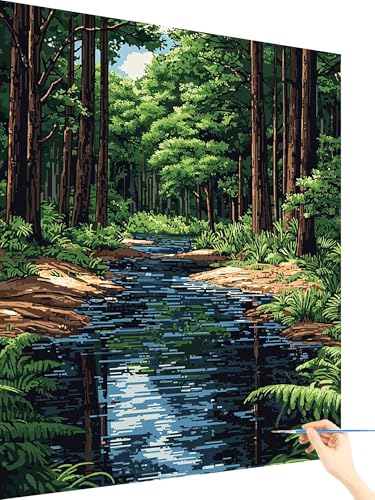 Malen Nach Zahlen Erwachsene Wald Paint by Numbers Landschaft, Malen Nach Zahlen ab 7 Jahre Mädchen, Handgemalt Ölgemälde Leinwand mit Pinseln Acrylfarben Geschenke für Frauen Ohne Rahmen 20x30cm U-6 Malen Nach Zahlen Erwachsene Wald Paint by Numbers Landschaft, Malen Nach Zahlen ab 7 Jahre Mädchen, Handgemalt Ölgemälde Leinwand mit Pinseln Acrylfarben Geschenke für Frauen Ohne Rahmen 20x30cm U-6 von Yarqzhng