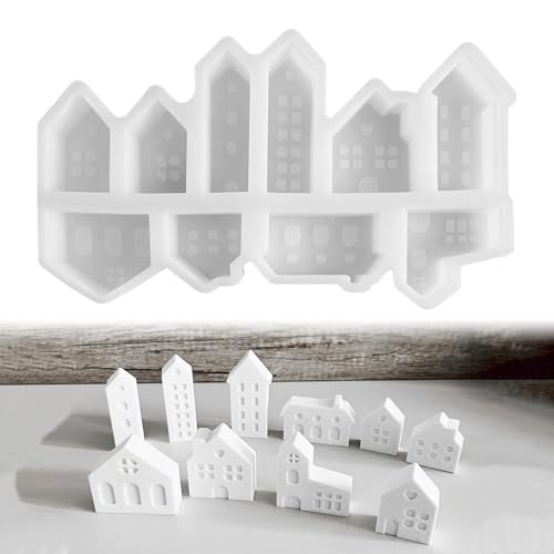 10 Stück Silikonformen Gießformen Häuser Kerzenformen zum Gießen, Mini Silikonform Haus Gips Zum Gießen, Gießformen Silikon Haus Gießform Haus Silikonform Häuser Giessformen Silikon für Handwerk 10 Stück Silikonformen Gießformen Häuser Kerzenformen zum Gießen, Mini Silikonform Haus Gips Zum Gießen, Gießformen Silikon Haus Gießform Haus Silikonform Häuser Giessformen Silikon für Handwerk von Yarteim