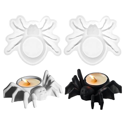 2 Stück Halloween Spinne Silikonform Kerzenhalter, Halloween Kerzenständer Silikonformen Epoxidharz Formen, Gießform Silikonform Kerzenhalter, Silikonformen Gießformen Spinne für Halloween Deko 2 Stück Halloween Spinne Silikonform Kerzenhalter, Halloween Kerzenständer Silikonformen Epoxidharz Formen, Gießform Silikonform Kerzenhalter, Silikonformen Gießformen Spinne für Halloween Deko von Yarteim