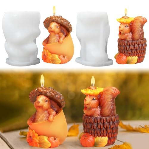 2 Stück Silikonform Eichhörnchen,Silikonformen Gießformen Herbst Kerzenformen Zum Gießen,3D Eichhörnchen Kerzen Formen Silikon,Silikonform Tiere Gießformen Silikon Herbst Kerzenform für Kerzen Seife 2 Stück Silikonform Eichhörnchen,Silikonformen Gießformen Herbst Kerzenformen Zum Gießen,3D Eichhörnchen Kerzen Formen Silikon,Silikonform Tiere Gießformen Silikon Herbst Kerzenform für Kerzen Seife von Yarteim