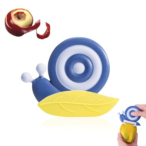 Kinder Sparschäler, Schnecke Keramik Schälmesser mit Nicht Rutschem Griff, Kartoffelschäler, Obstschäler Universalschäler, Spargelschäler, Tragbarer Gemüseschäler, Kinderschäler für ab 3 jahre von Yarteim