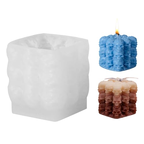Silikonformen Gießformen Halloween Silikonform Kerze, 3D Würfel Bubble Totenkopf Form Kerzenformen zum Gießen, DIY Kerzenform Silikon Gießform Kürbis Halloween Silikonform für Halloween Deko Silikonformen Gießformen Halloween Silikonform Kerze, 3D Würfel Bubble Totenkopf Form Kerzenformen zum Gießen, DIY Kerzenform Silikon Gießform Kürbis Halloween Silikonform für Halloween Deko von Yarteim