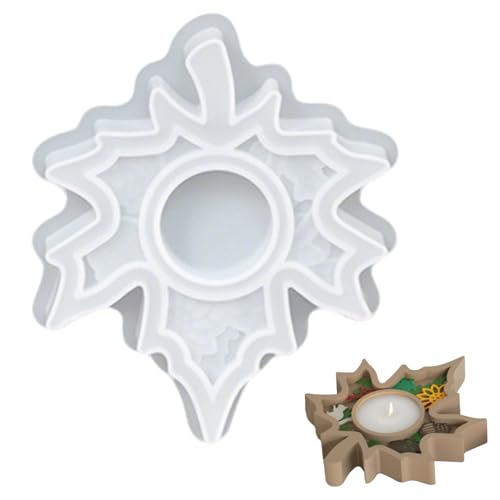 Silikonformen Gießformen Herbst, Silikonform Pilz Ahornblatt Kerzenhalter, Gießformen Silikon Herbst Gipsformen zum Gießen Gießform Kerzenhalter Epoxidharz Formen für DIY Herbstdeko Teelichthalter (C) von Yarteim