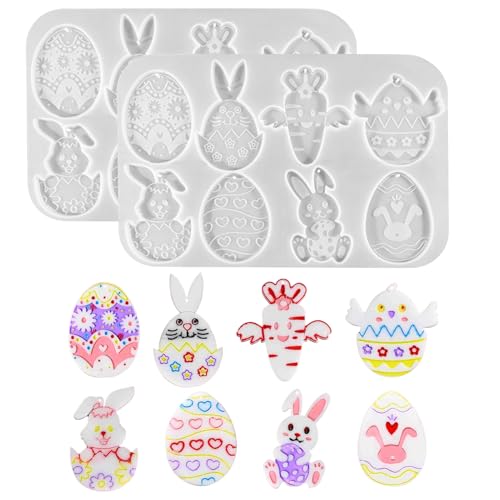 Silikonformen Gießformen Ostern, Silikonform Osterei Anhänger, Silikon Gießform Anhänger Hase Gießformen Ostern Epoxidharz Formen zur Herstellung von Schlüsselanhänger Anhänger Ostern Dekorationen Silikonformen Gießformen Ostern, Silikonform Osterei Anhänger, Silikon Gießform Anhänger Hase Gießformen Ostern Epoxidharz Formen zur Herstellung von Schlüsselanhänger Anhänger Ostern Dekorationen von Yarteim