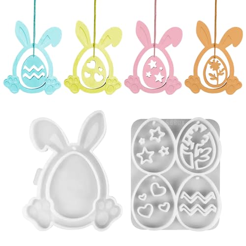 Yarteim Silikonformen Gießformen Ostern, Silikonform Ostern Anhänger, Silikon Gießform Anhänger, Gipsformen zum Gießen Gießformen Silikon Osterhasen Ei Epoxidharz Formen für Gips, Handwerk Yarteim Silikonformen Gießformen Ostern, Silikonform Ostern Anhänger, Silikon Gießform Anhänger, Gipsformen zum Gießen Gießformen Silikon Osterhasen Ei Epoxidharz Formen für Gips, Handwerk von Yarteim