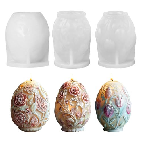 Silikonformen Gießformen Ostern,3D Ostereier Silikonform Ostern Kerzenformen zum Gießen,Tulpe Rose Gießformen Silikon Kerzen Silikonform Osterei Giessformen Silikon Gießform Frühling für Handwerk Silikonformen Gießformen Ostern,3D Ostereier Silikonform Ostern Kerzenformen zum Gießen,Tulpe Rose Gießformen Silikon Kerzen Silikonform Osterei Giessformen Silikon Gießform Frühling für Handwerk von Yarteim