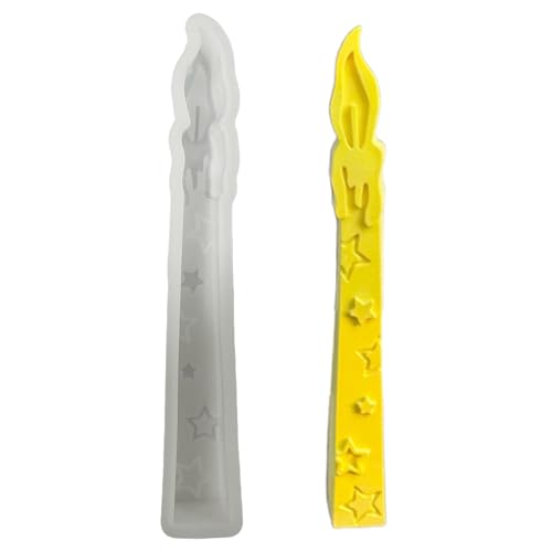 Silikonformen Gießformen Weihnachten, 3D Silikonform Weihnachten Kerze Gießformen Silikon Gipsformen zum Gießen Silikonform Stern Weihnachtsbaum Epoxidharz Formen für Kerzen Gips Sojawachs (02) von Yarteim