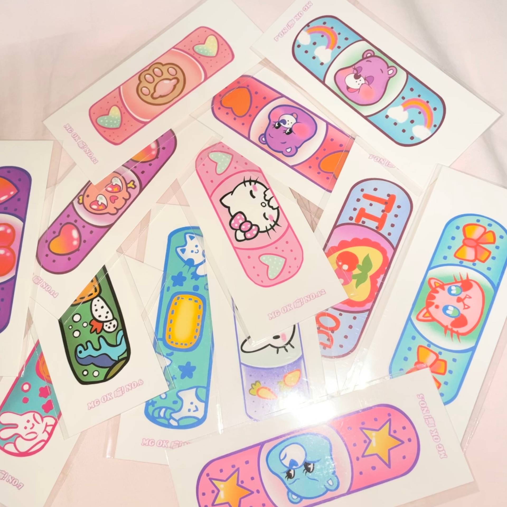 Kawaii Bandaids Tattoo Sticker von YasminLand