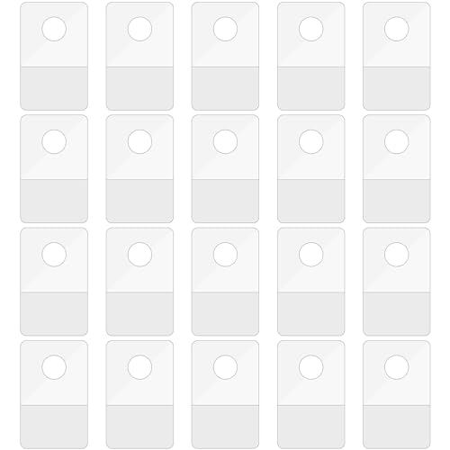 Yatinkim 100 Stück Runde Loch Klar Klebrig Hängende Tabs 1.57x0.98inch Selbstklebende Hängeetiketten Kunststoff Hang Tabs Produkte Faltbar Shop Einzelhandel Verkauf Artikel Display von Yatinkim