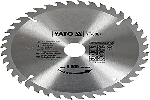 TCT BLADE FOR WOOD 210X40TX30MM von YATO