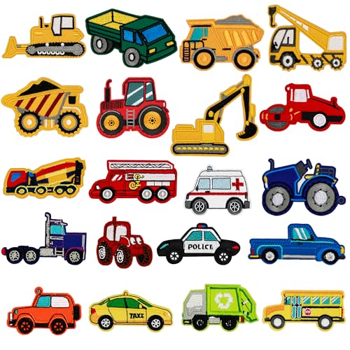 20 Stück Bügelbilder mit Autos, bestickte Aufnäher zum Aufbügeln auf Knien, für Jungen, Kinder, Hosen, Kleidung, Rucksack 20 Stück Bügelbilder mit Autos, bestickte Aufnäher zum Aufbügeln auf Knien, für Jungen, Kinder, Hosen, Kleidung, Rucksack von Yaveron
