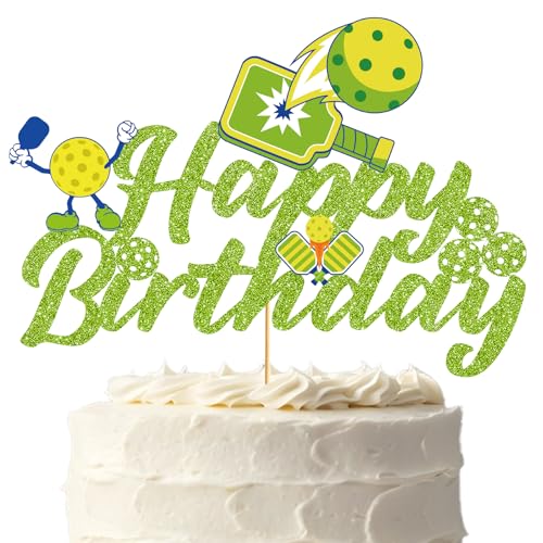 Pickleball-Kuchenaufsatz, Pickleball-Kuchendekorationen, Pickleball, Geburtstagsdekorationen, Sport-Cupcake-Topper von Yavxzvbw