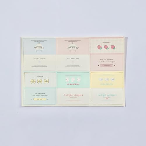 Mini-Klappkarten, 5,4 x 5,4 cm, 6 Stück, Blumenverpackungsmaterialien, Blumenstrauß, Schreibkarte Mini-Klappkarten, 5,4 x 5,4 cm, 6 Stück, Blumenverpackungsmaterialien, Blumenstrauß, Schreibkarte von Yawdil