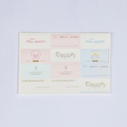 Mini-Klappkarten, 5,4 x 5,4 cm, 6 Stück, Blumenverpackungsmaterialien, Blumenstrauß, Schreibkarte von Yawdil