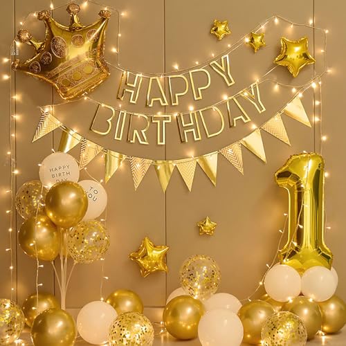 Yawdil Alles Gute zum Geburtstag Ballon Dekorationen Wieder verwendbare Geburtstags Banner & Ballon Set für Geburtstags Feier Dekorationen und Zubehör von Yawdil