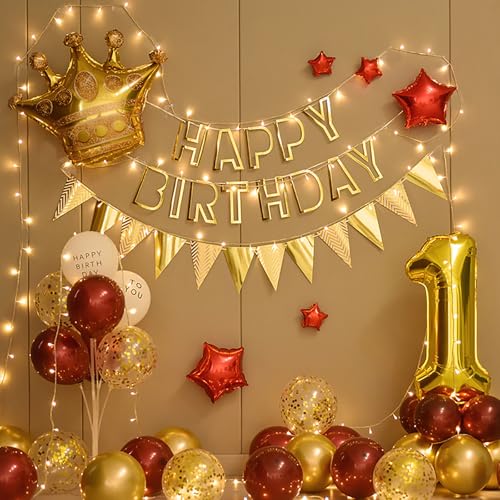 Yawdil Alles Gute zum Geburtstag Ballon Dekorationen Wieder verwendbare Geburtstags Banner & Ballon Set für Geburtstags Feier Dekorationen und Zubehör von Yawdil