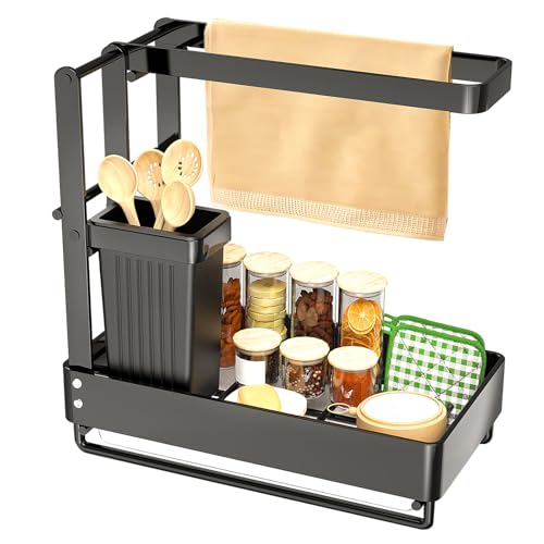 Yawinhe Spülbecken Organizer, Küchen Spüle Sink, für die Arbeitsplatte neben der zur Aufbewahrung von Spülmittel und Schwämmen, Schwarz Yawinhe Spülbecken Organizer, Küchen Spüle Sink, für die Arbeitsplatte neben der zur Aufbewahrung von Spülmittel und Schwämmen, Schwarz von Yawinhe